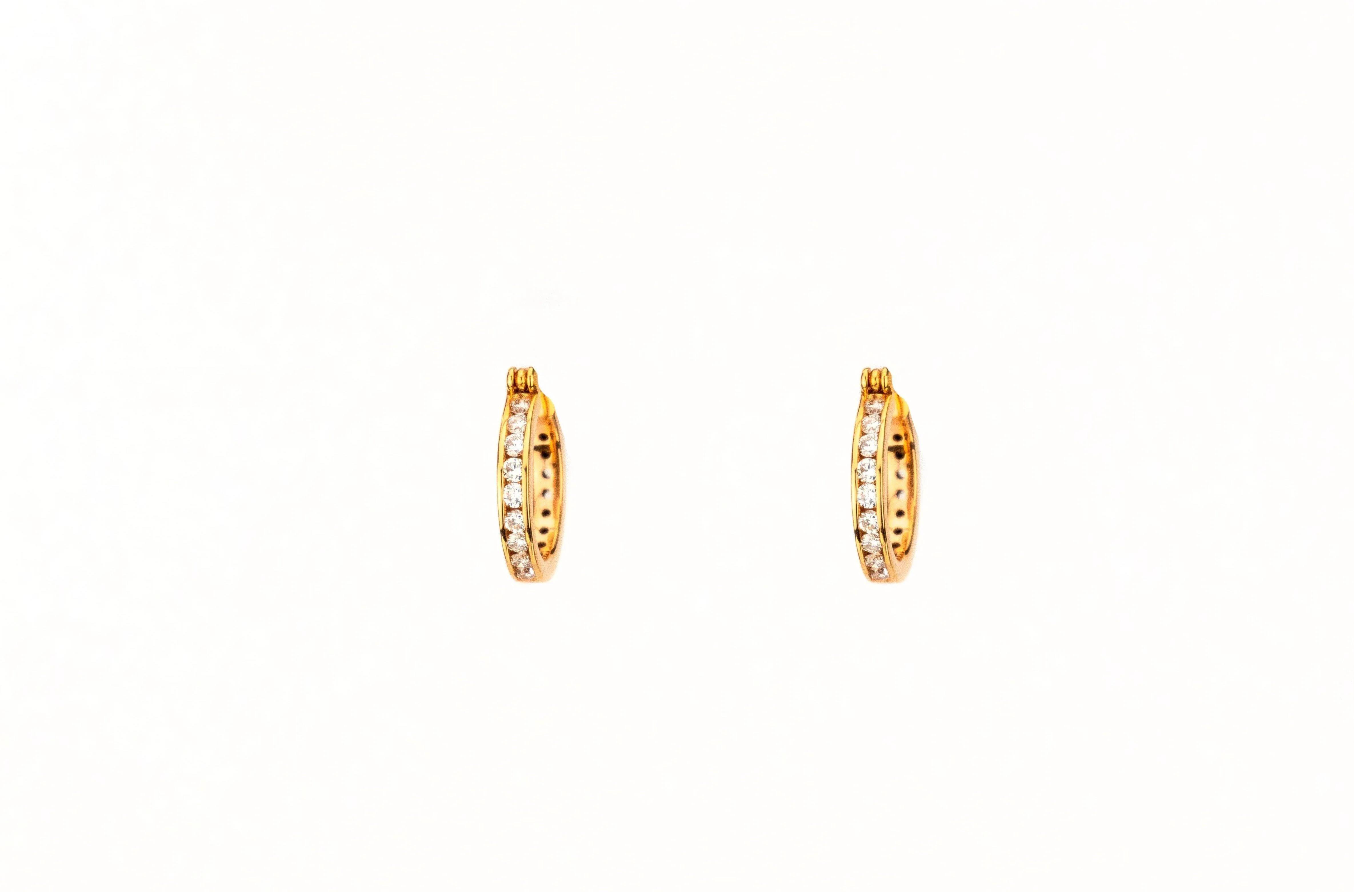 0.55CT Diamond Hoop Earrings