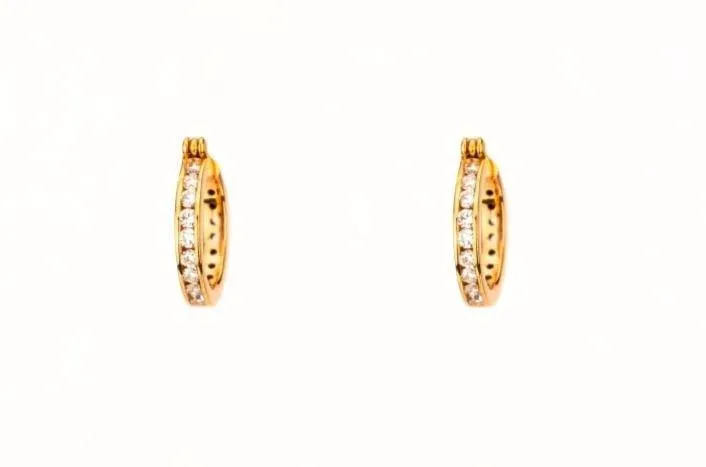 0.55CT Diamond Hoop Earrings