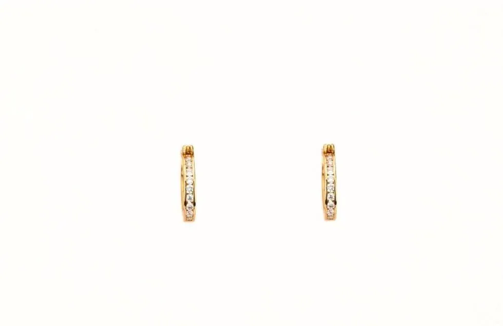 0.55CT Diamond Hoop Earrings