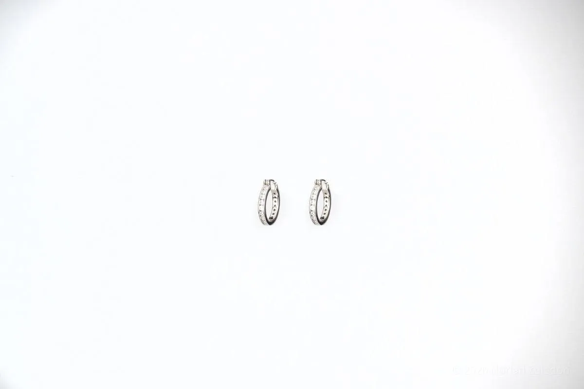 0.55CT Diamond Hoop Earrings