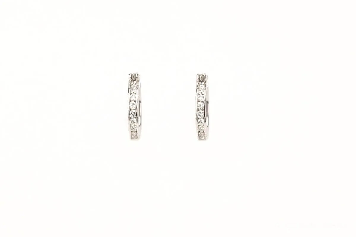 0.55CT Diamond Hoop Earrings