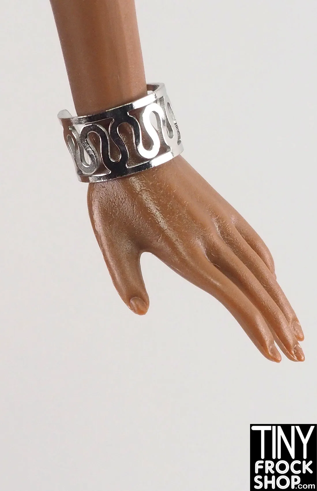 12" Fashion Doll Silver Decorative Cuff Bracelets