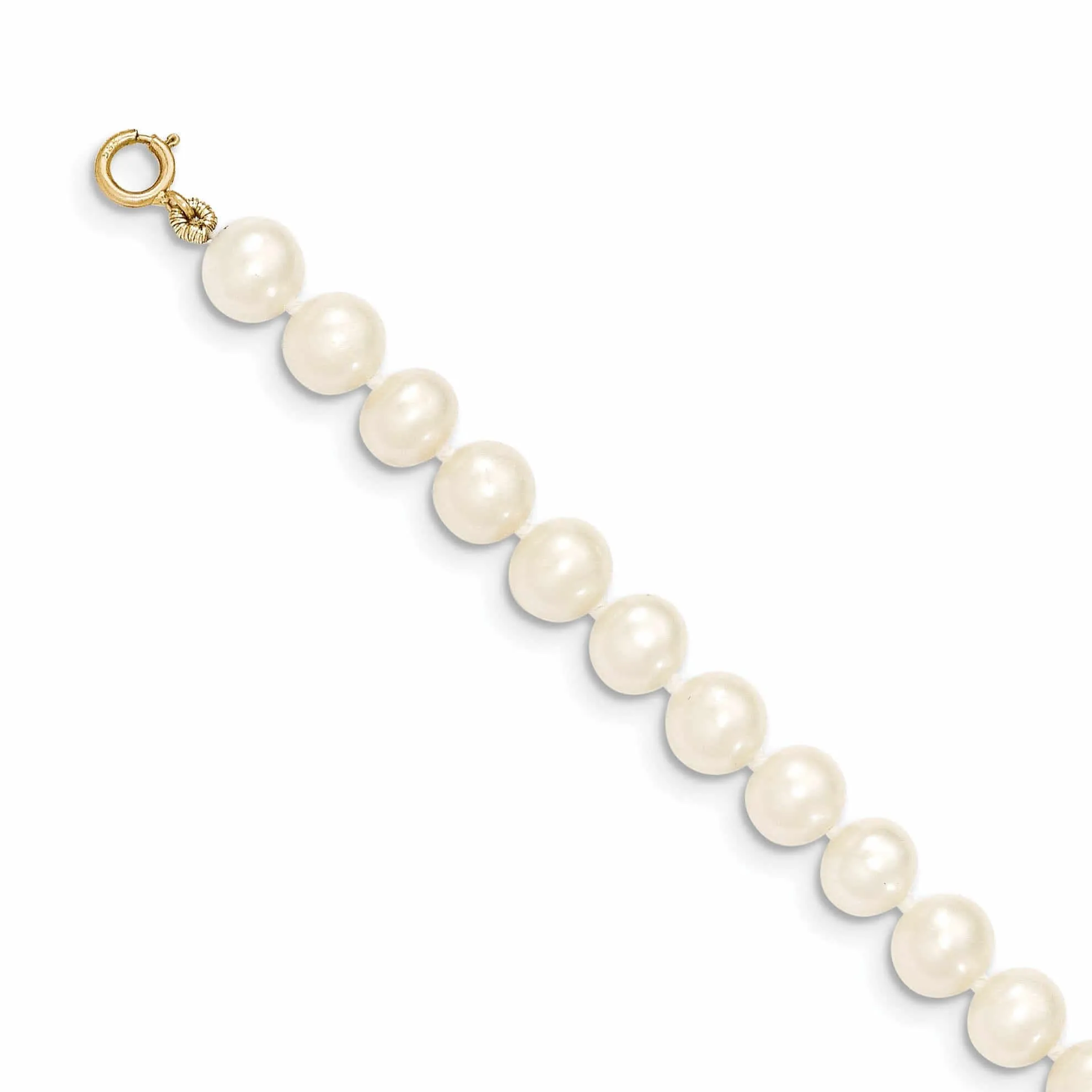 14k 6mm Pearl White Necklace