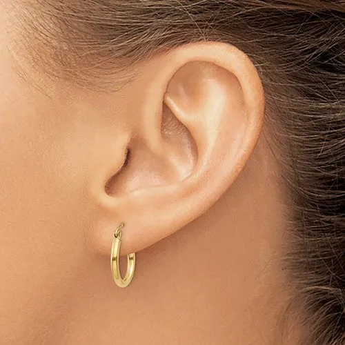 14k Yellow Gold Hoop Earrings