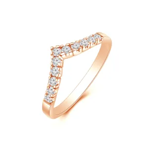 18K Rose Gold Tiara Diamond Ring