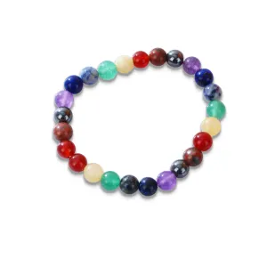 7 Chakra Stones Bracelet | Semi Precious Stone Bracelet/ Hand Band for Men and Women