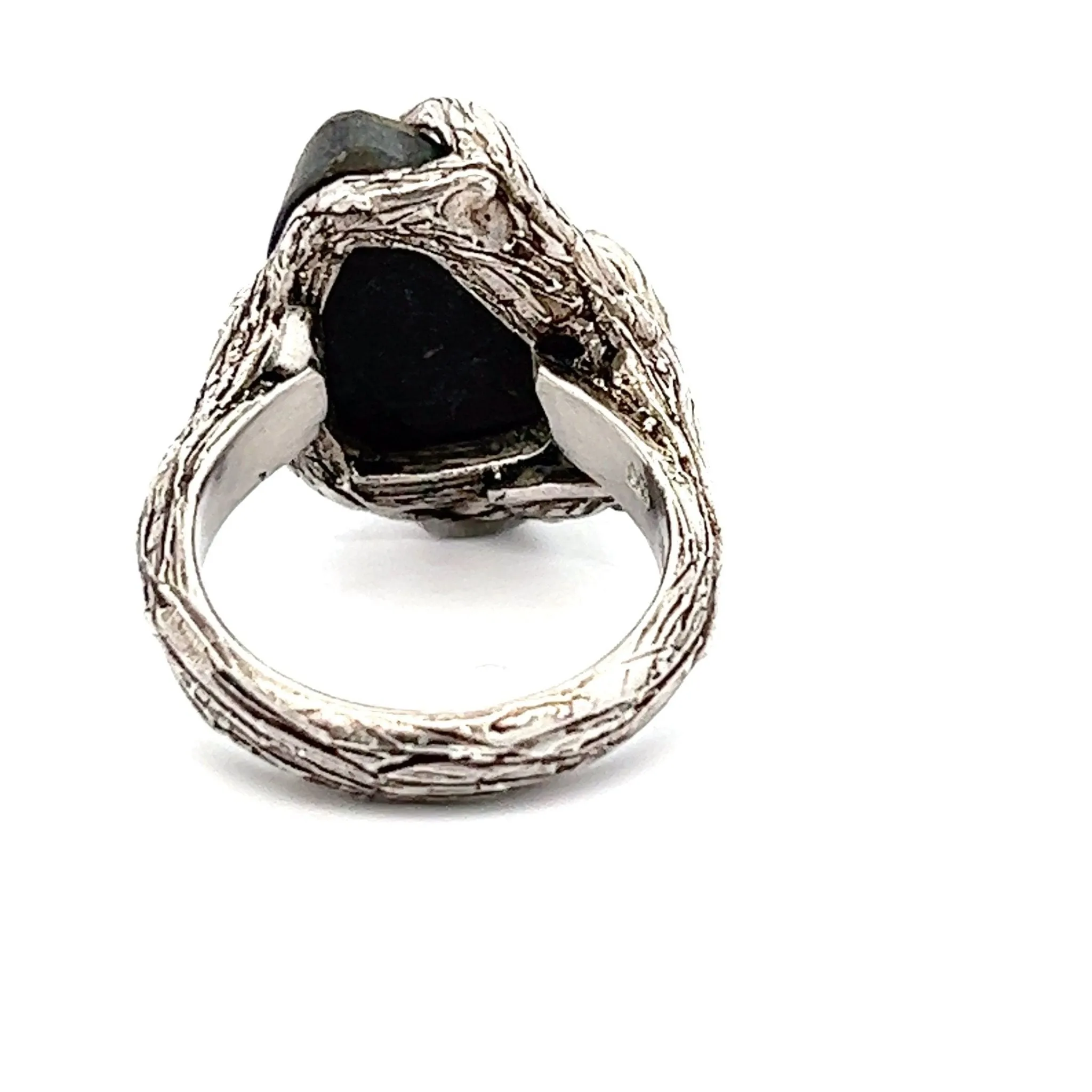 9 CT Pyrite Sterling Silver Tree Branch Ring