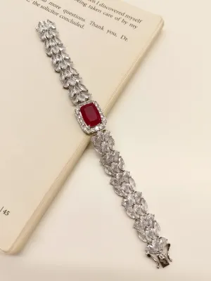 Adelyn Ruby American Diamond Bracelet