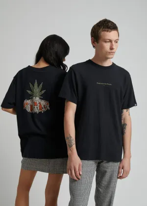 Afends Mens For The People - Hemp Retro Fit Tee - Black