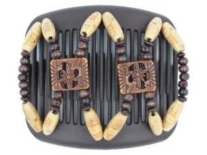 African Butterfly Hair Comb - Dupla Brown 150