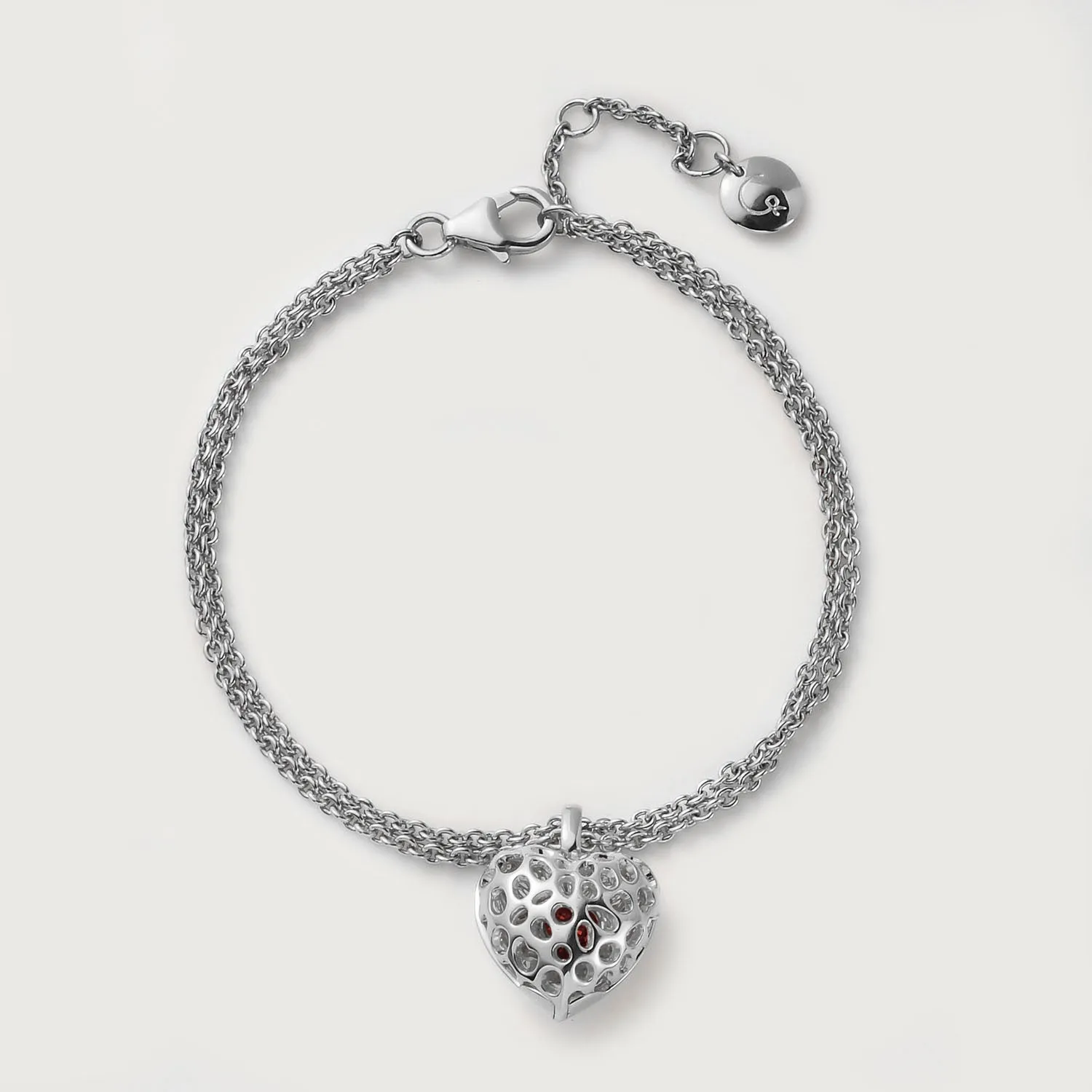 Angel Heart Bracelet with Ruby