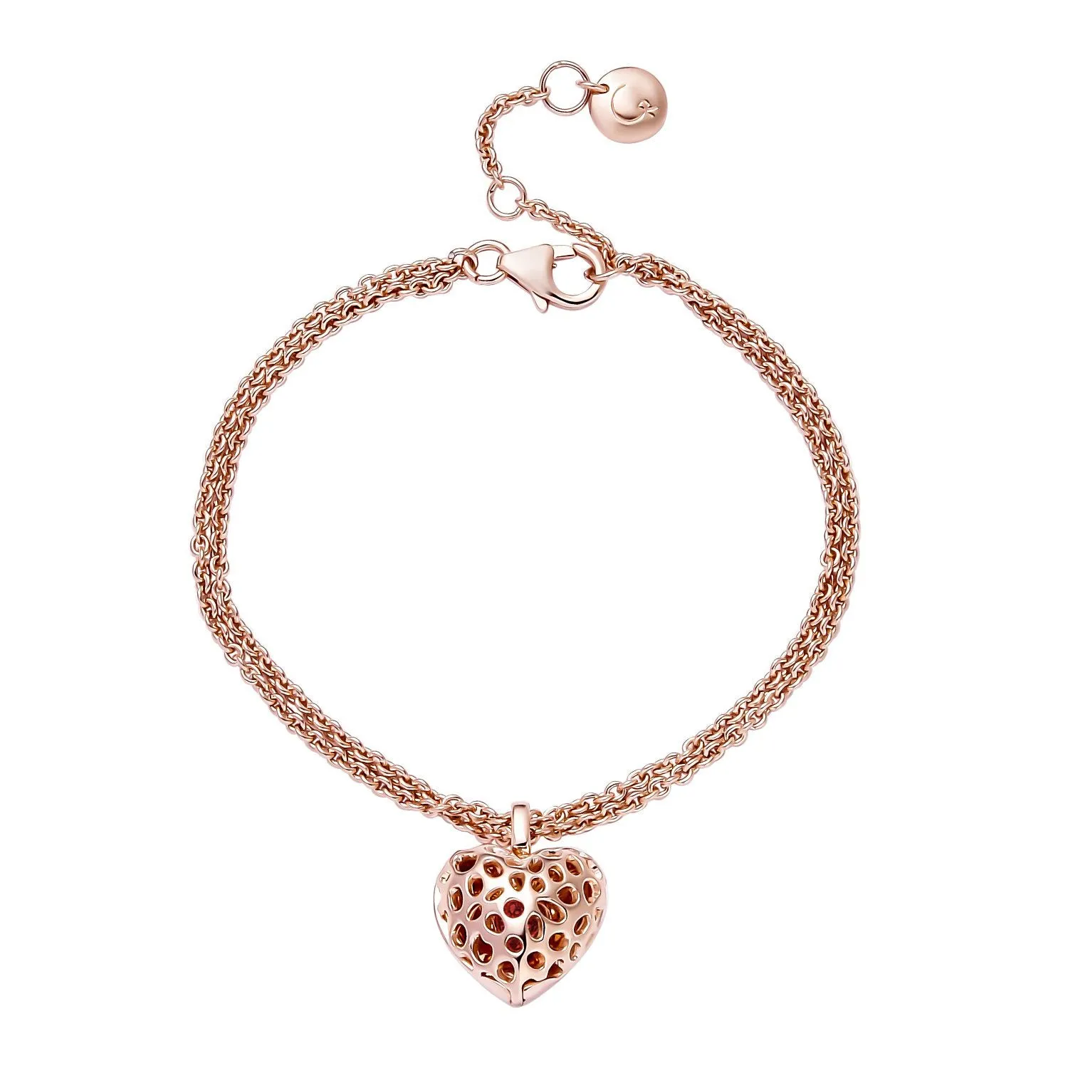 Angel Heart Bracelet with Ruby