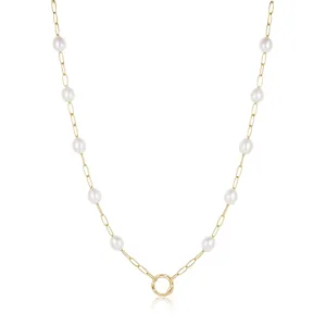 Ania Haie Gold Pearl Chain Charm Connector Necklace N055-03G