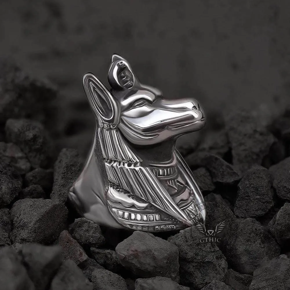 Anubis Sterling Silver Egyptian Mythology Ring