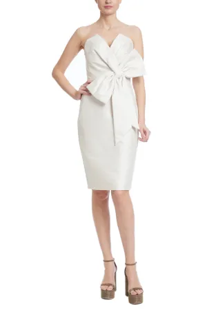 Badgley Mischka solid zipper closure cocktail dress