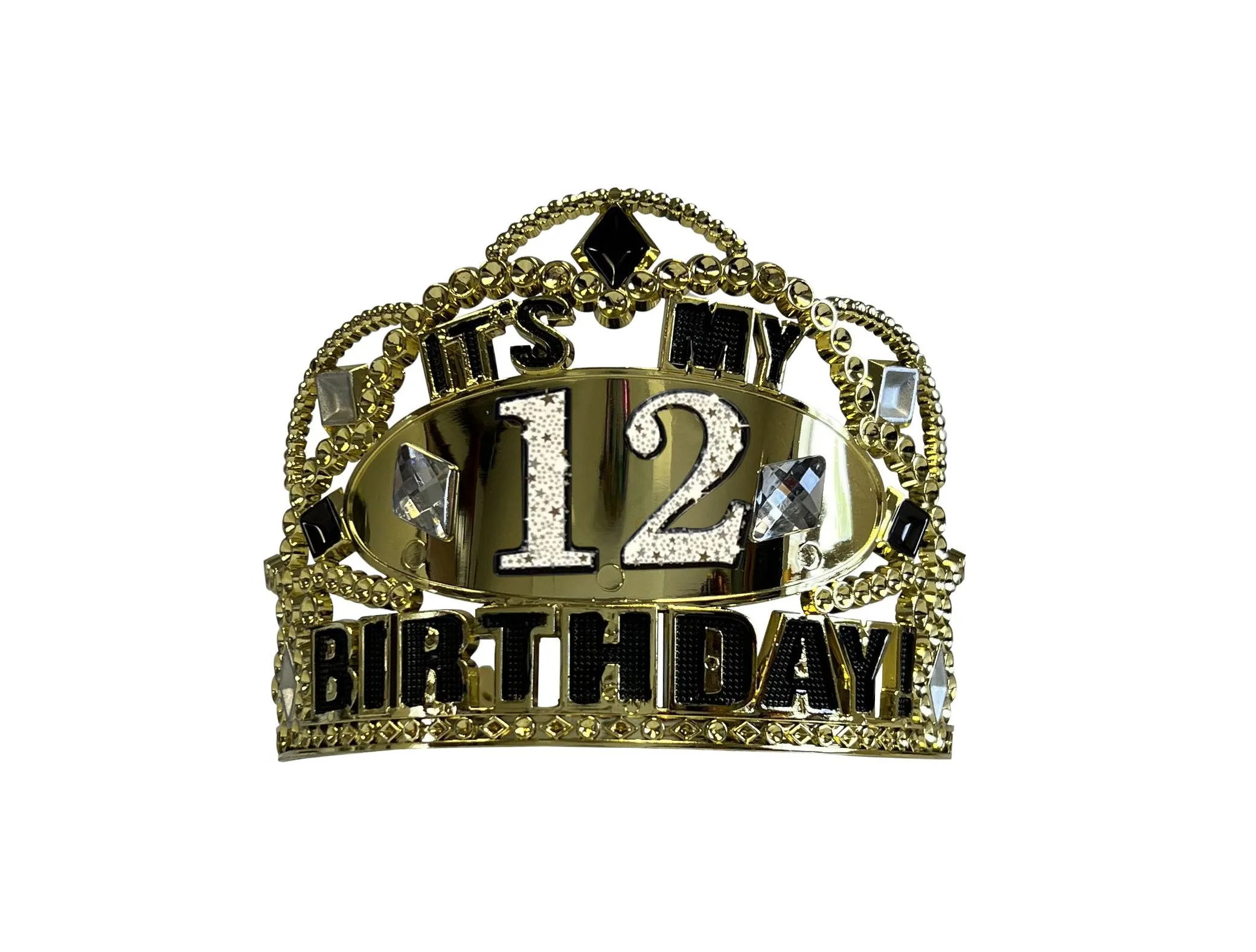 Birthday Add An Age Tiara, Gold - 1 Each