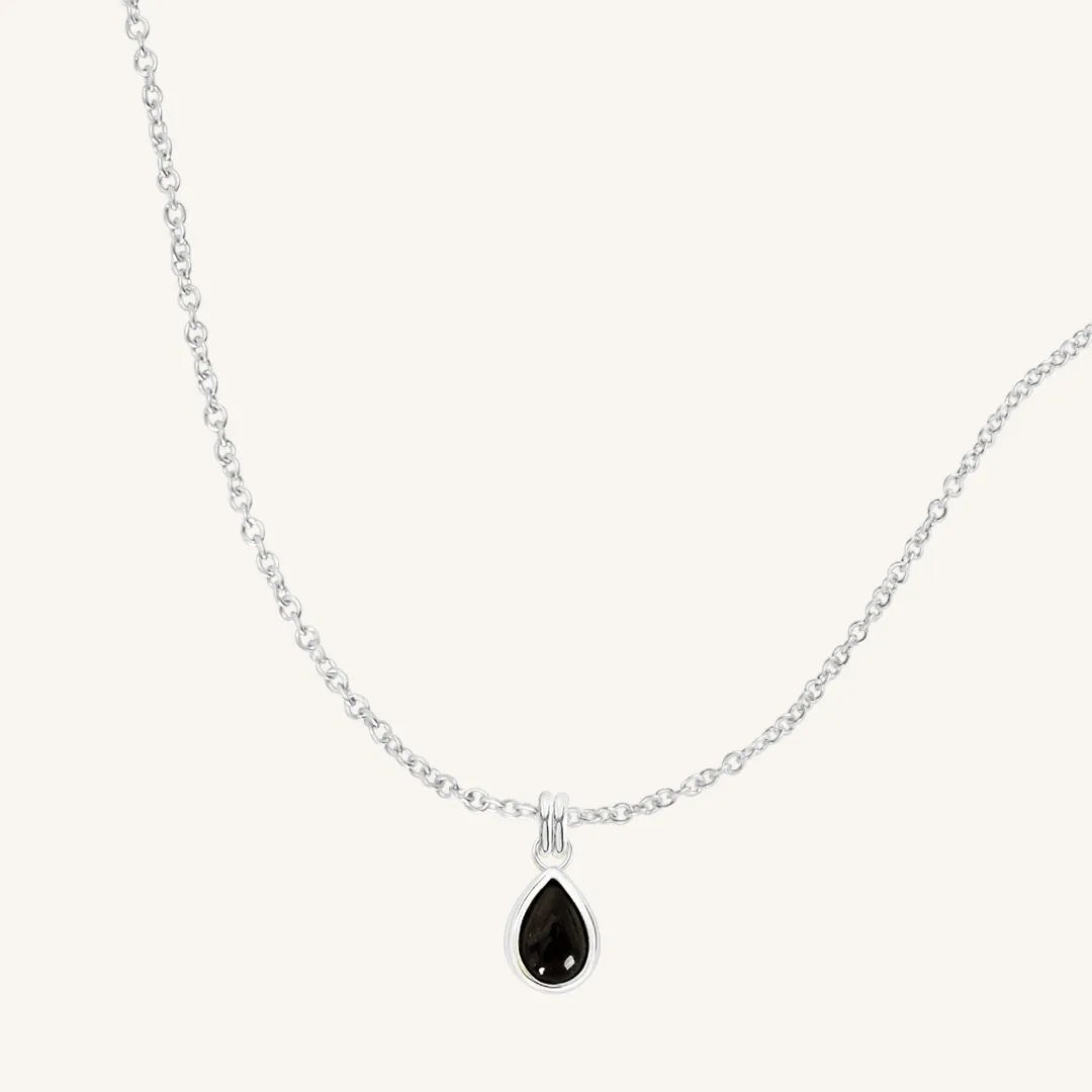 Black Onyx Trove Charm Necklace