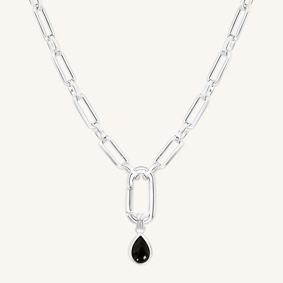 Black Onyx Trove Charm Necklace