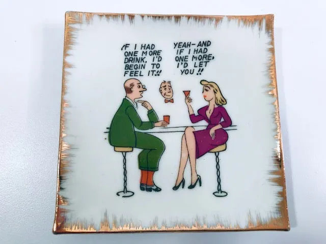 Bradley Exclusive Humorous Cocktail Trays-Plaques (Set of 4)