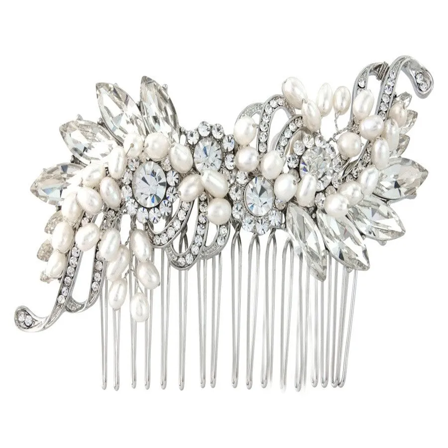 Bridget Pearl and Crystal Hair Comb