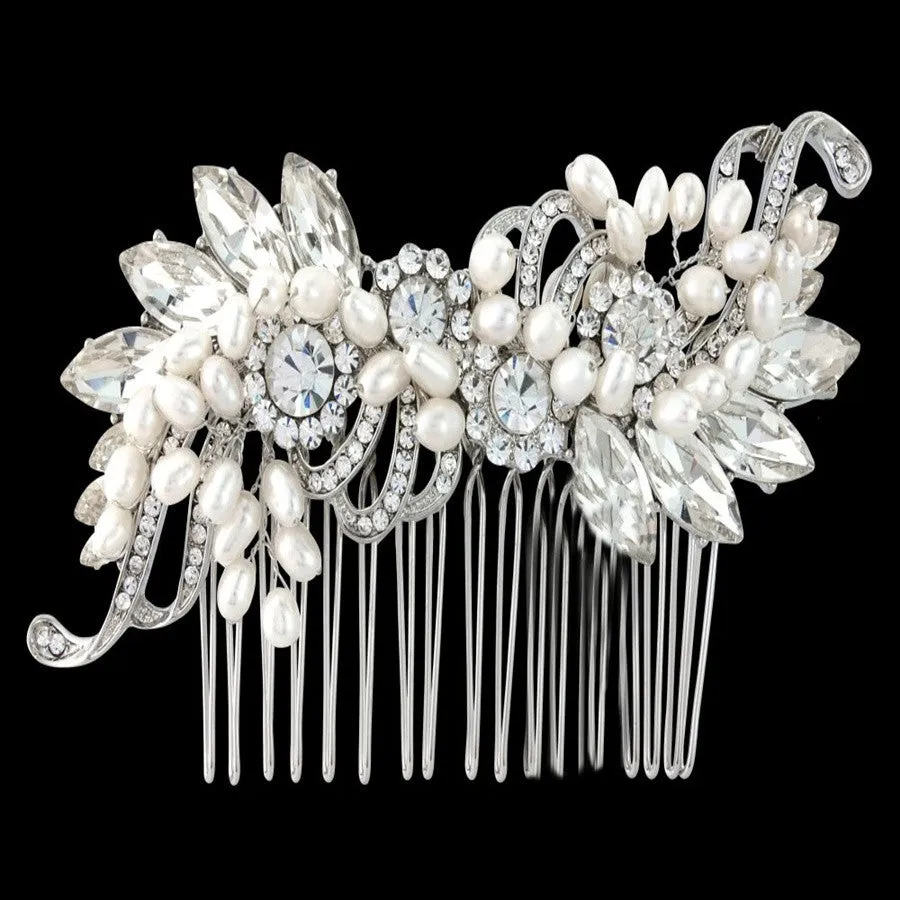 Bridget Pearl and Crystal Hair Comb