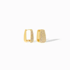 crystal pave u shaped earring