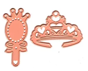 Cutting and Embossing die - tiara and mirror