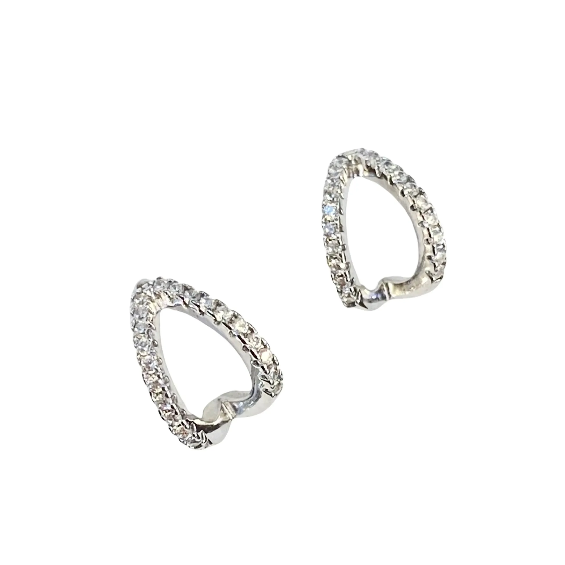 Double Hoop CZ Huggies