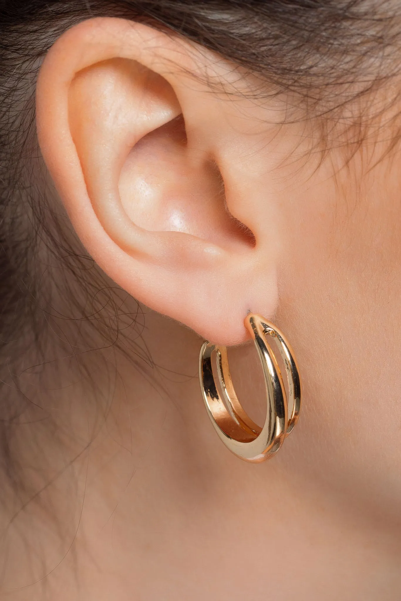 Double Loop Hoop Earrings