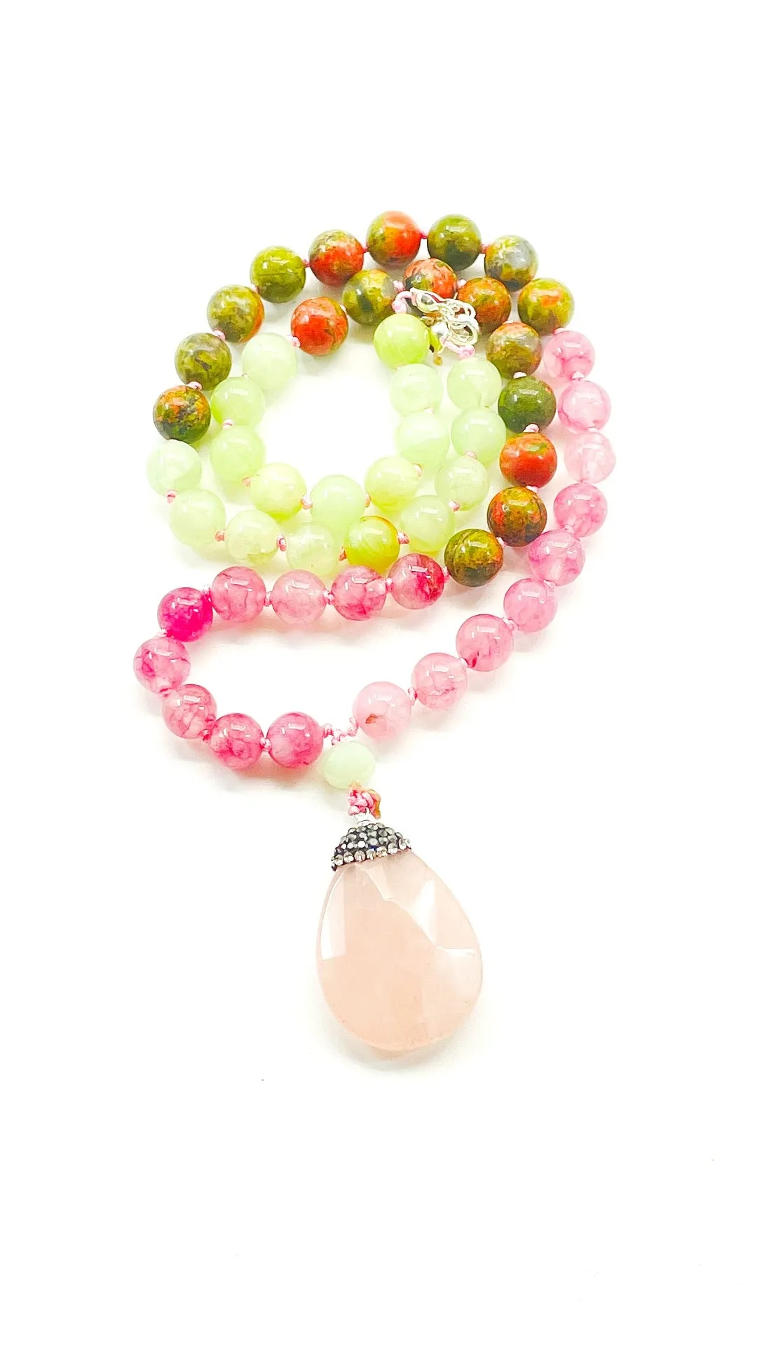 Empathy To Compassion Half Mala Necklace