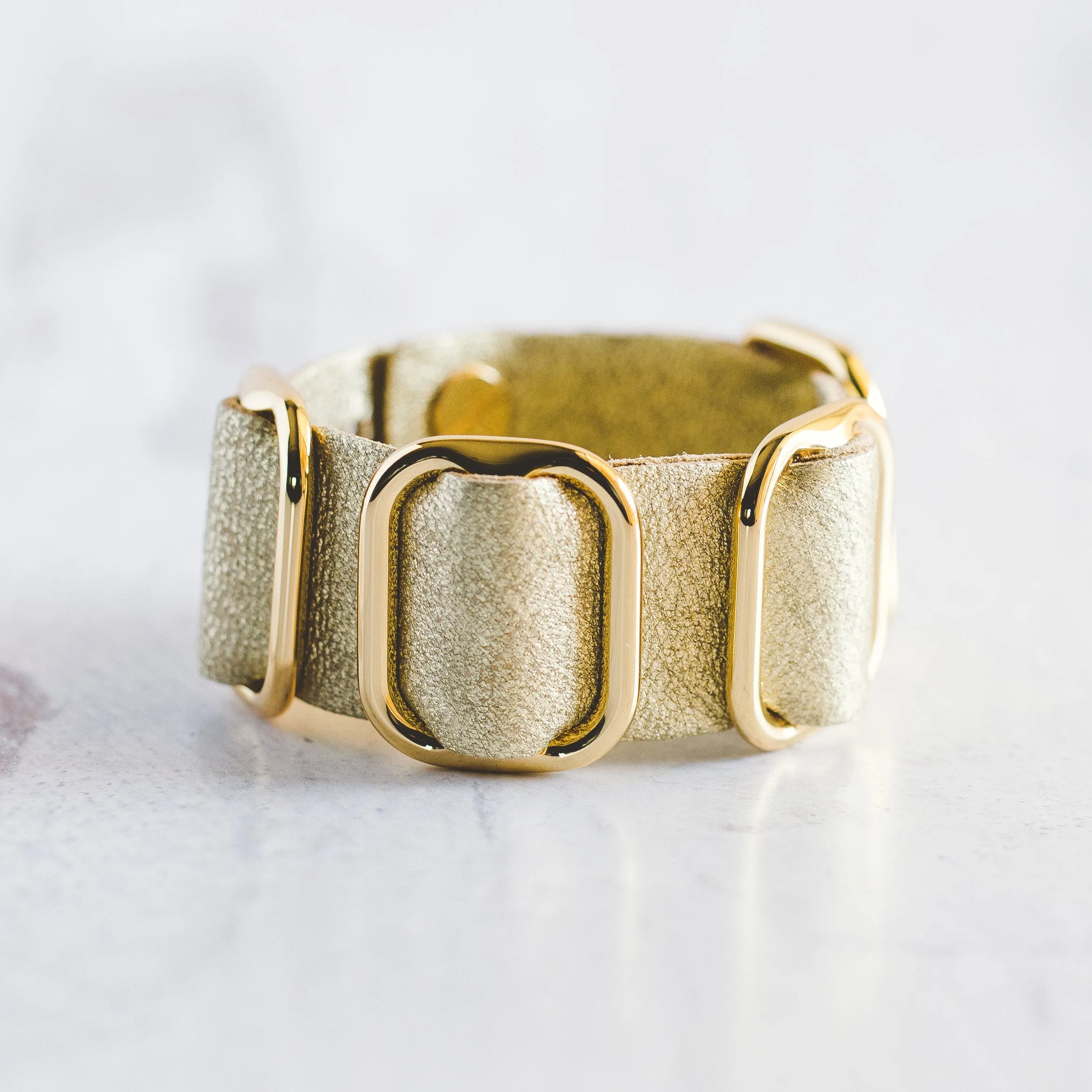 Fancy Cuff Bracelet - Gold