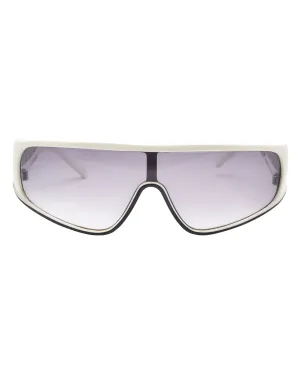 Galitzine Vintage White and Black Comb Side Sunglasses