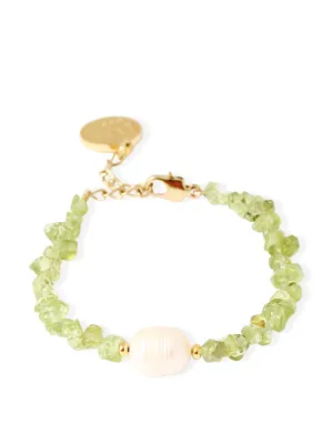 Gold and peridot Willow bracelet