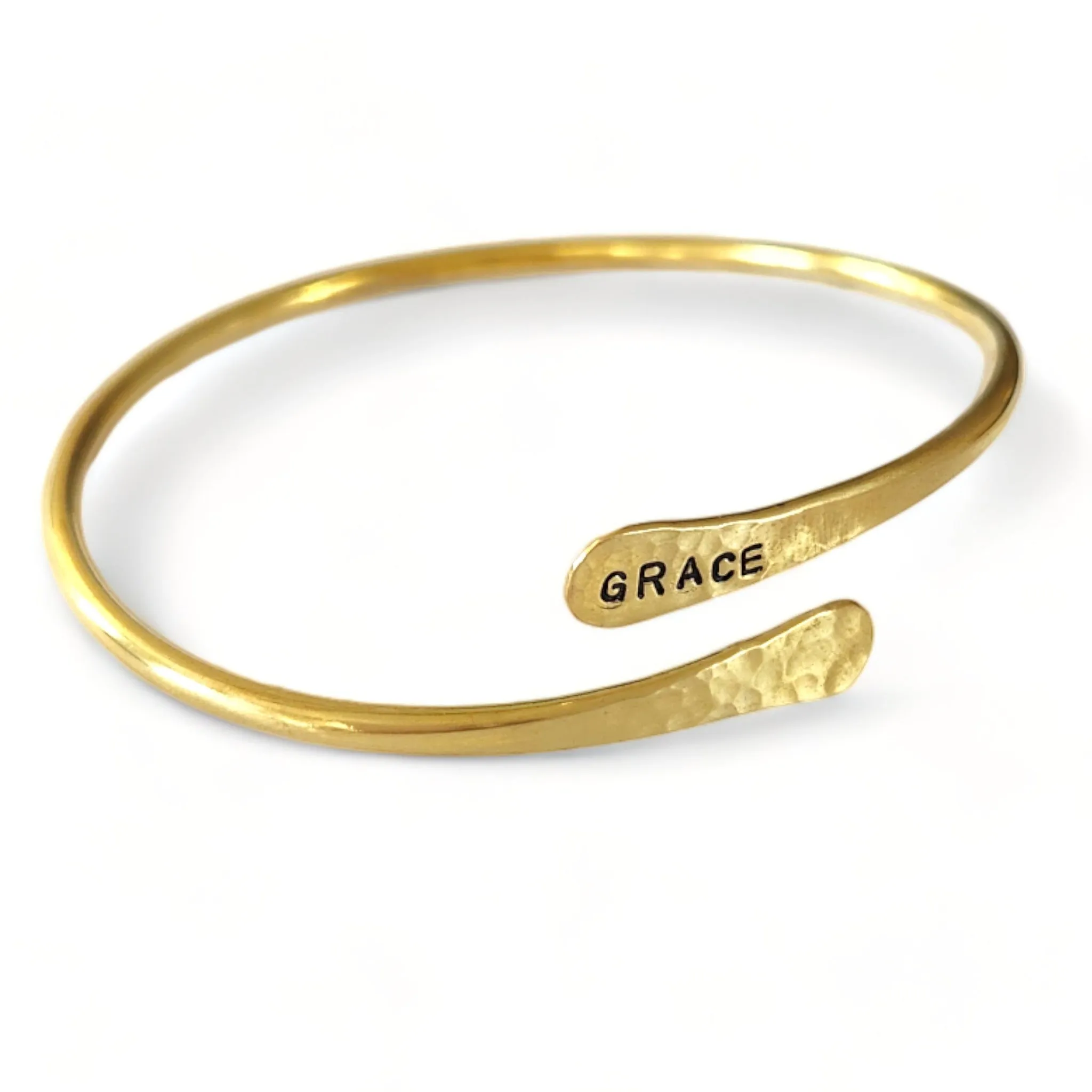 GRACE Brass bangle - stamped