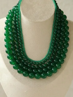 Green Onyx Beaded Necklaces 3mm/6mm/8mm/10mm/12mm