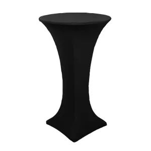 High 24" Spandex Round Cocktail Table Cover - Black