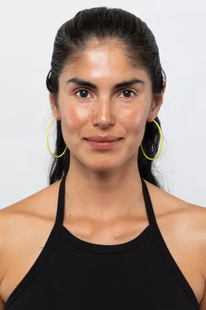 JWLNHE - Neon Yellow Hoop Earrings