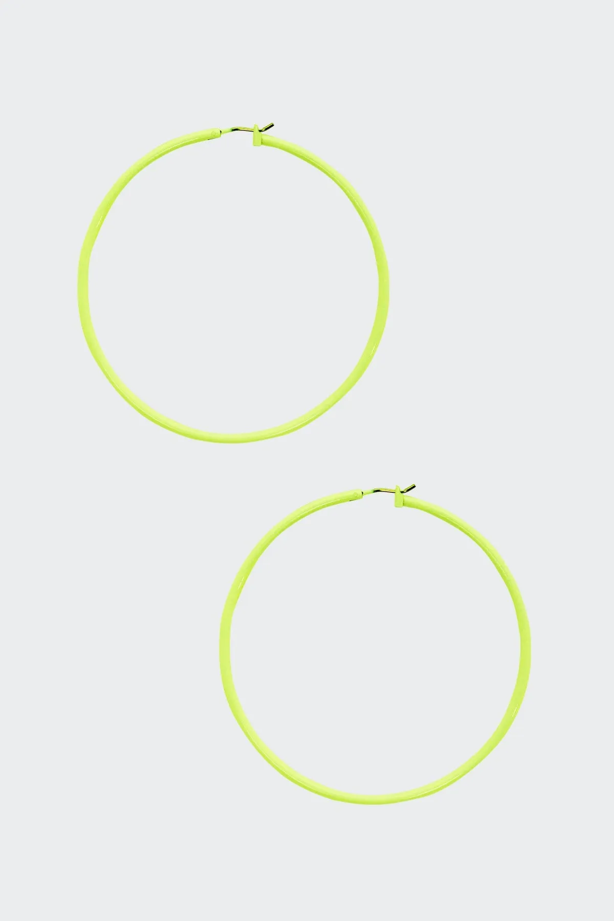 JWLNHE - Neon Yellow Hoop Earrings