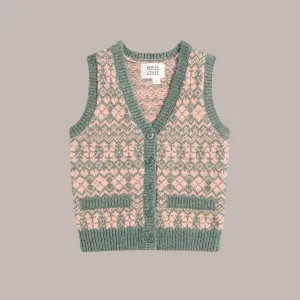 Knitted Waistcoat - Dusty Pink