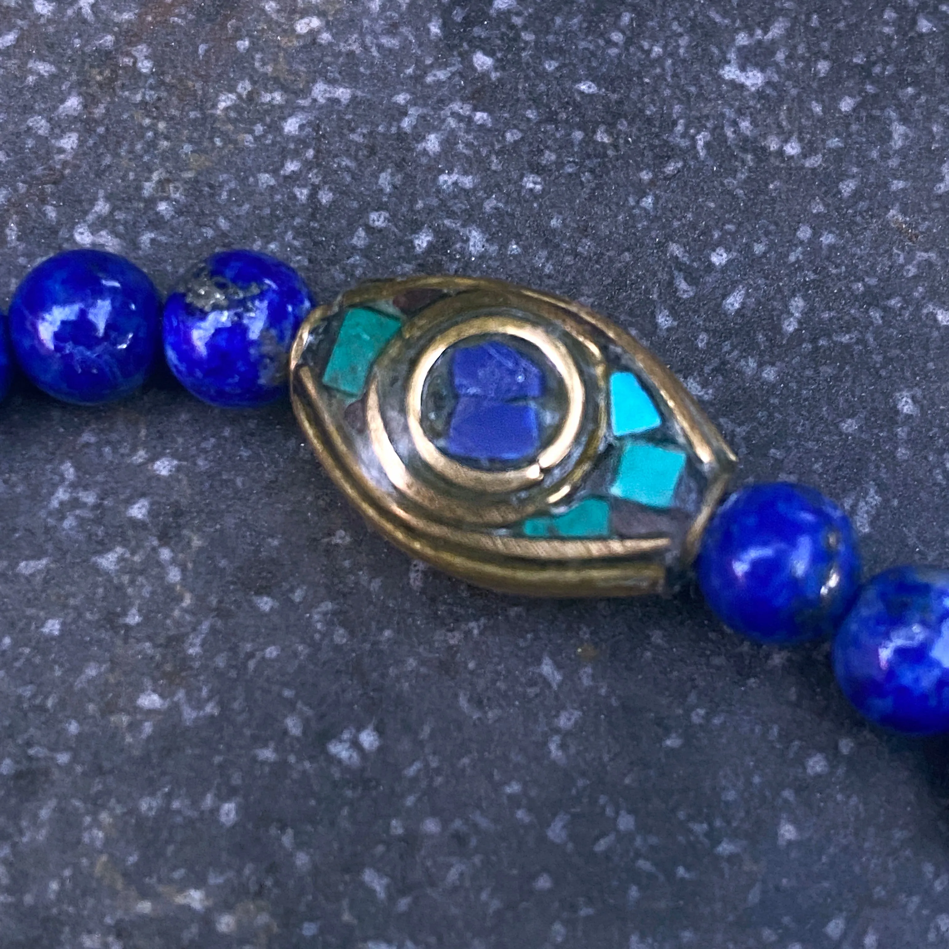 Lapis Lazuli Beaded Stretch Bracelet