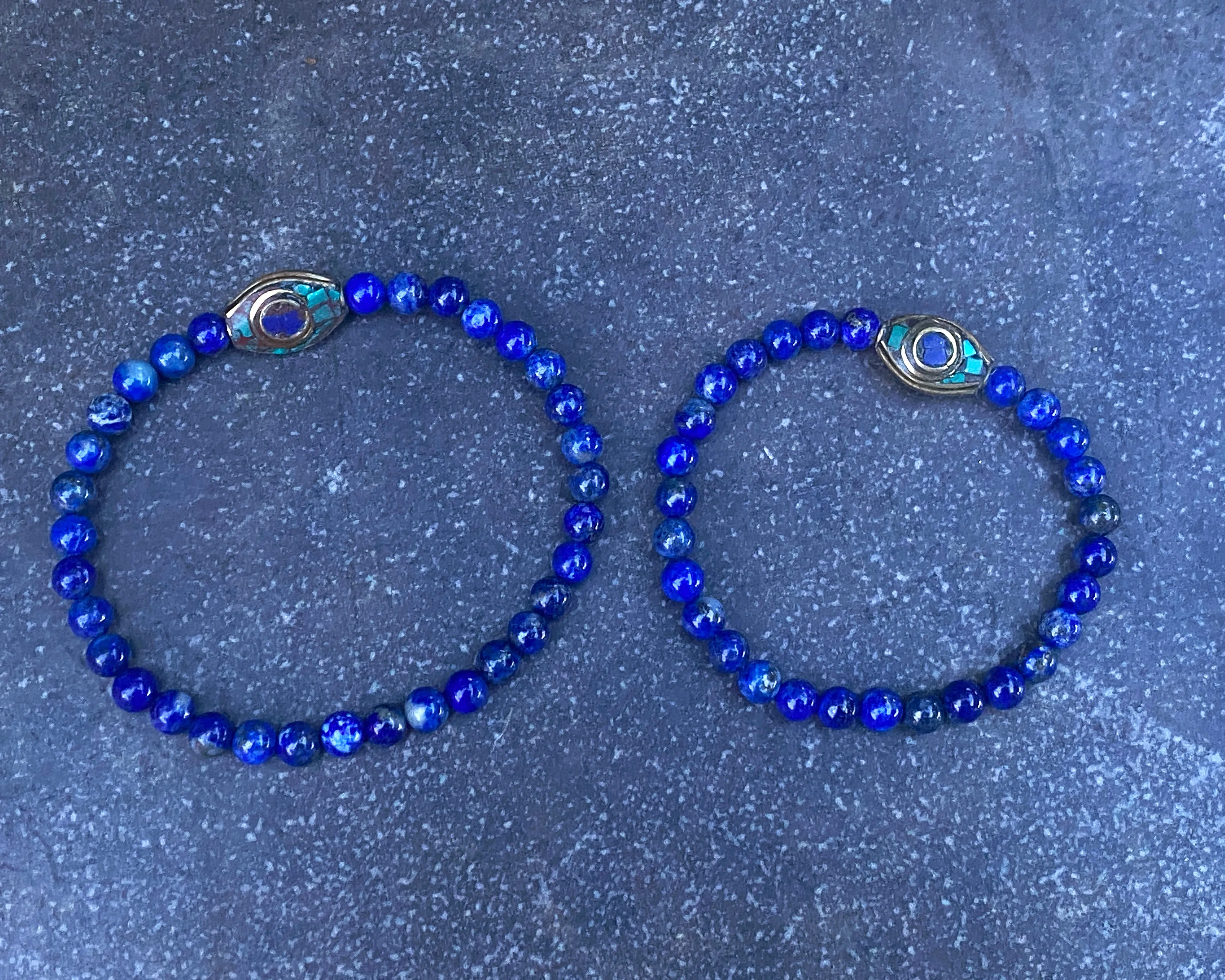 Lapis Lazuli Beaded Stretch Bracelet