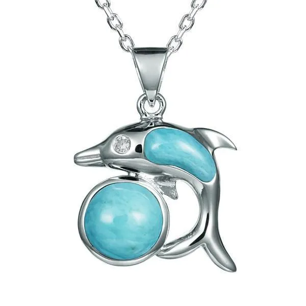 Larimar Nani Kai Dolphin Pendant