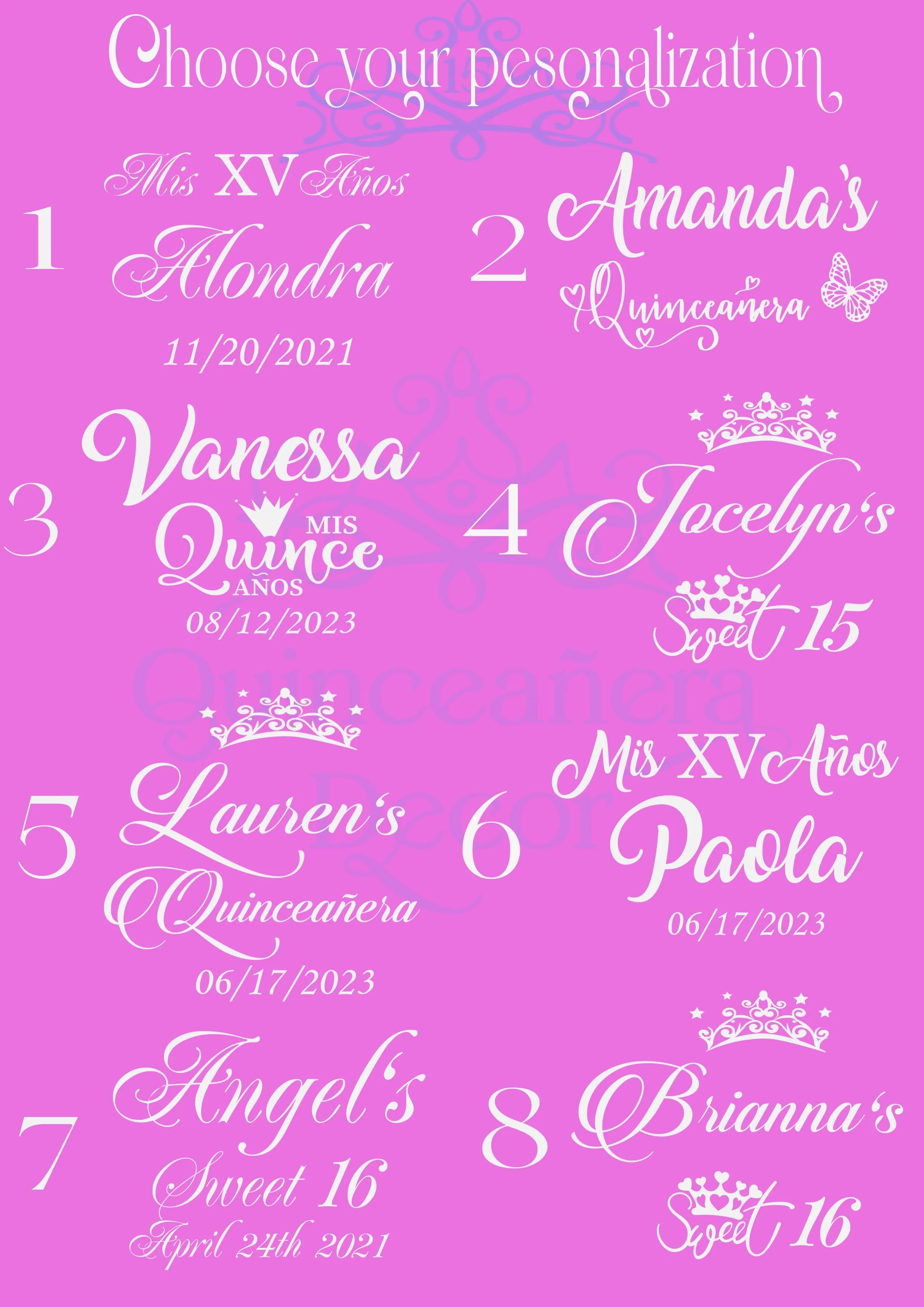 Lavender full quinceanera package