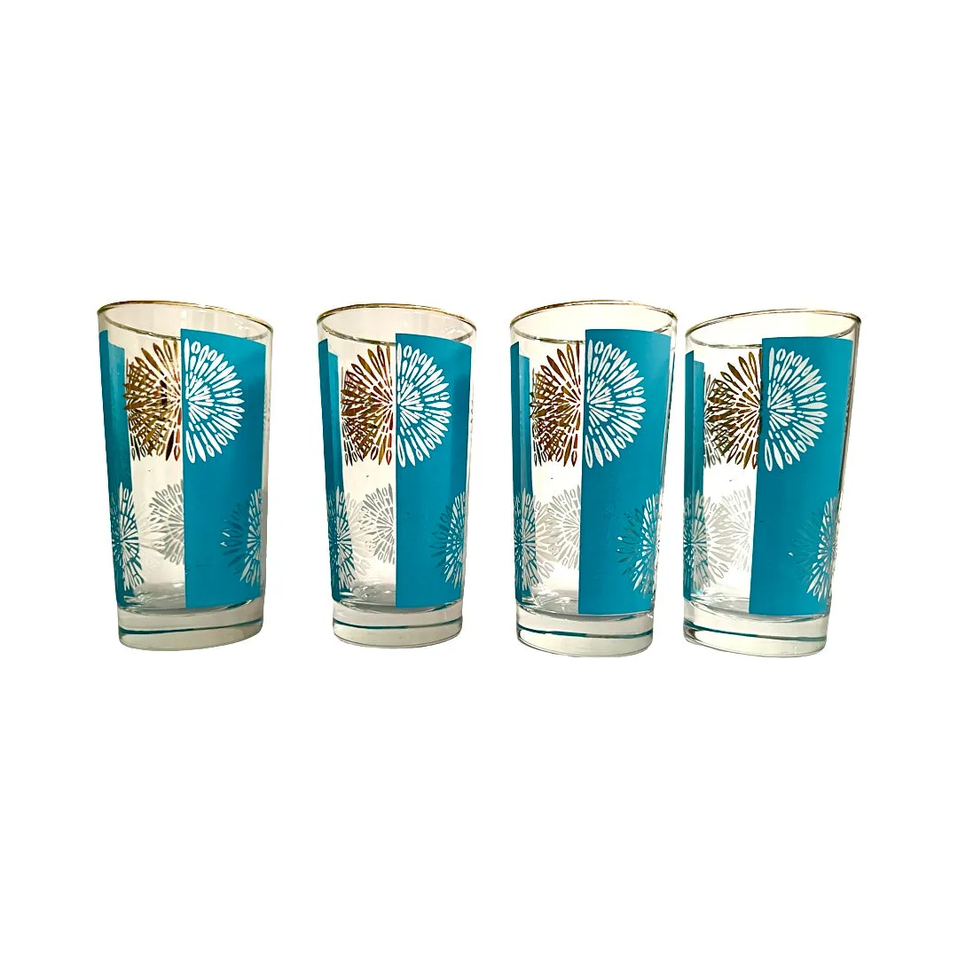 Libbey Mid-Century Partytime Glassware Radiance Glasses (Set of 4)