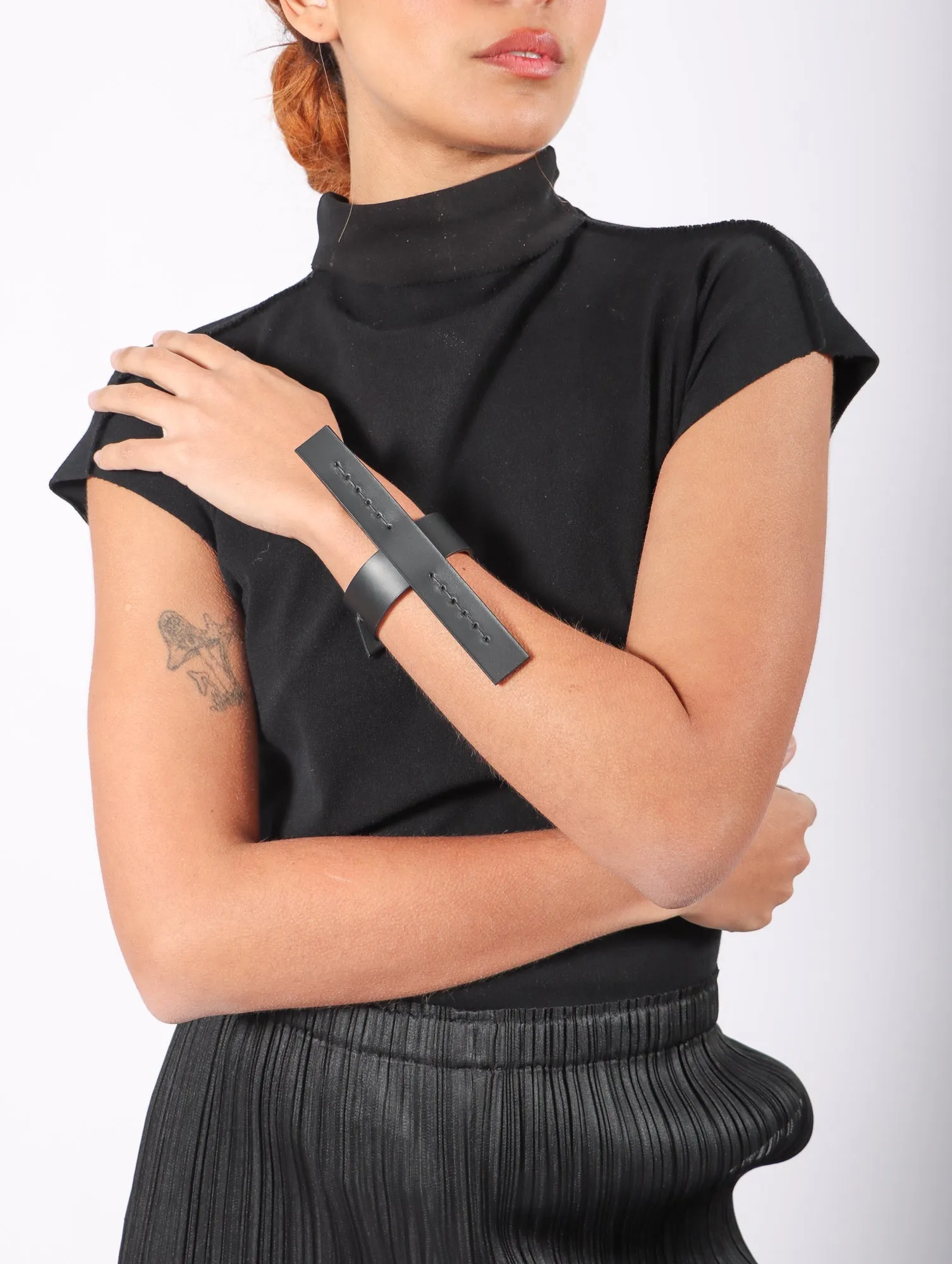 Line PS Cuff in Black by Aumorfia