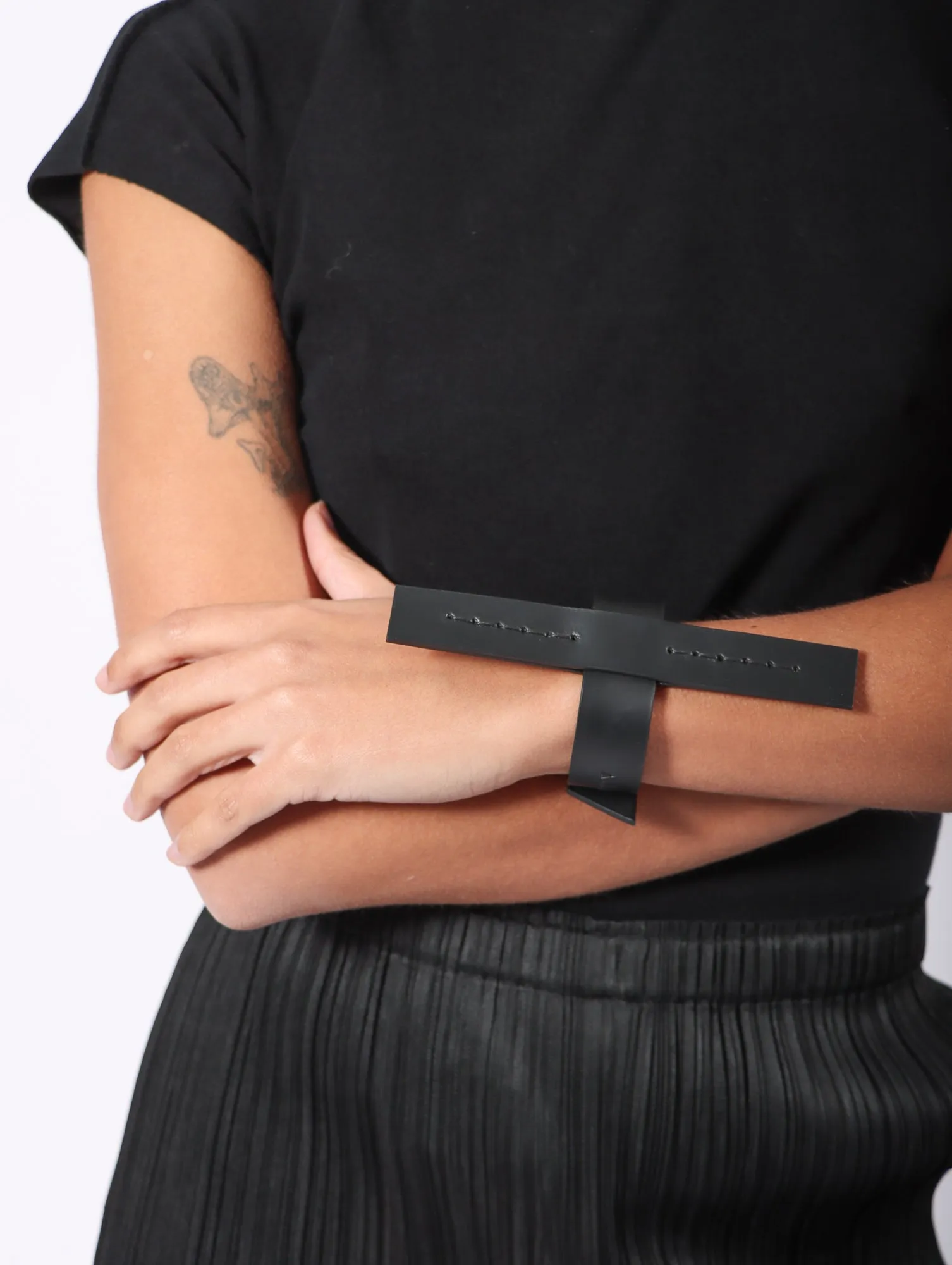 Line PS Cuff in Black by Aumorfia