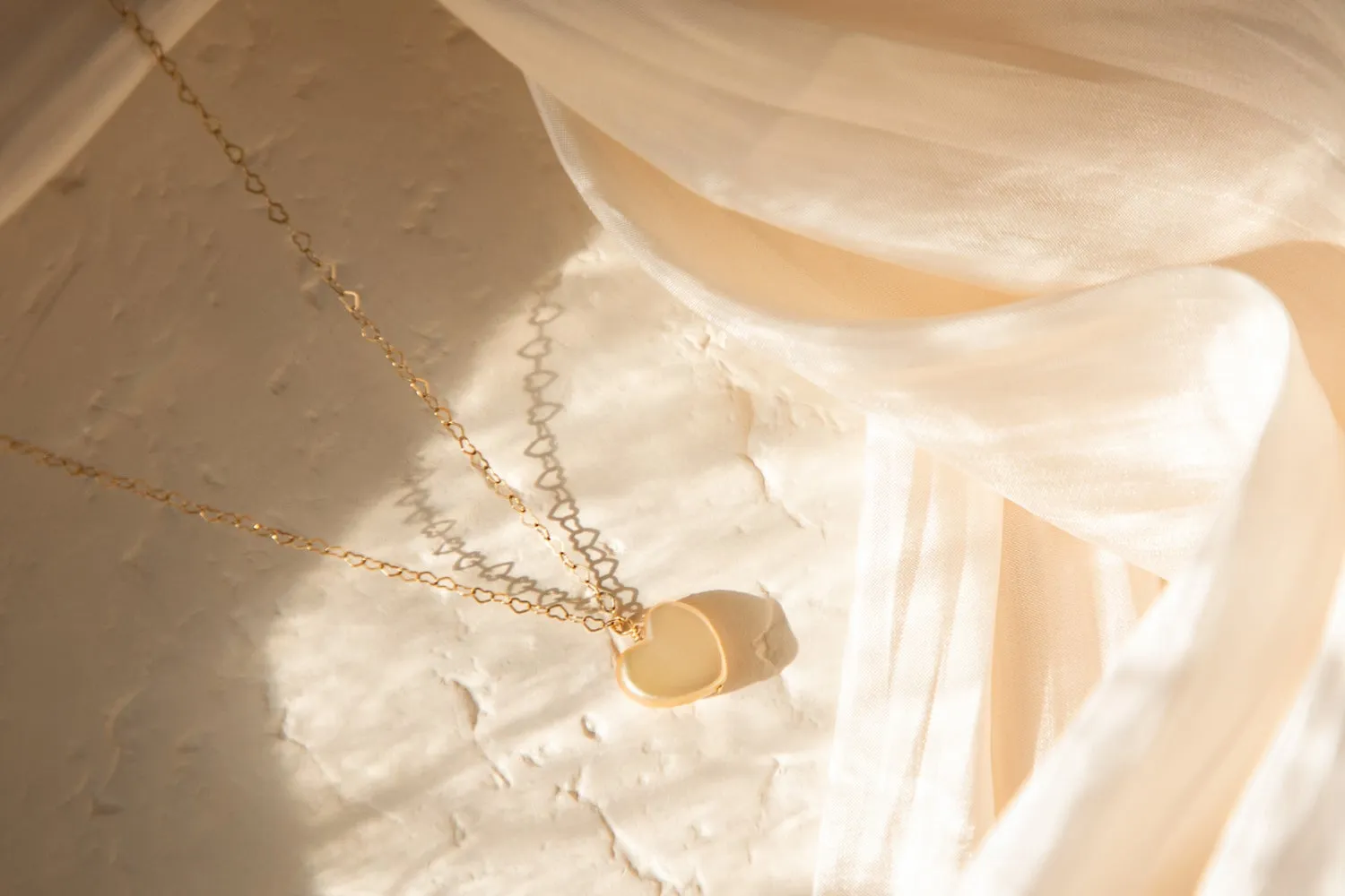 Lise Pearl Heart Necklace