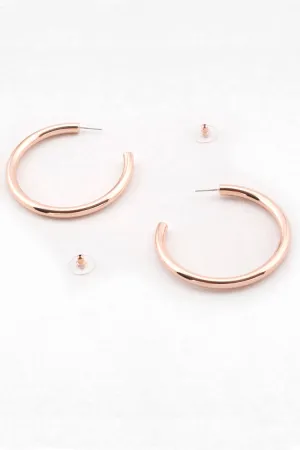 Lucy Hoop Earrings in Rose Gold