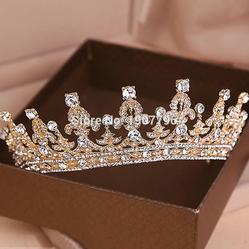 Luxury Bridal Crystal Tiara Crowns Princess Queen Pageant Prom Rhinestone Wedding Hair Accessory