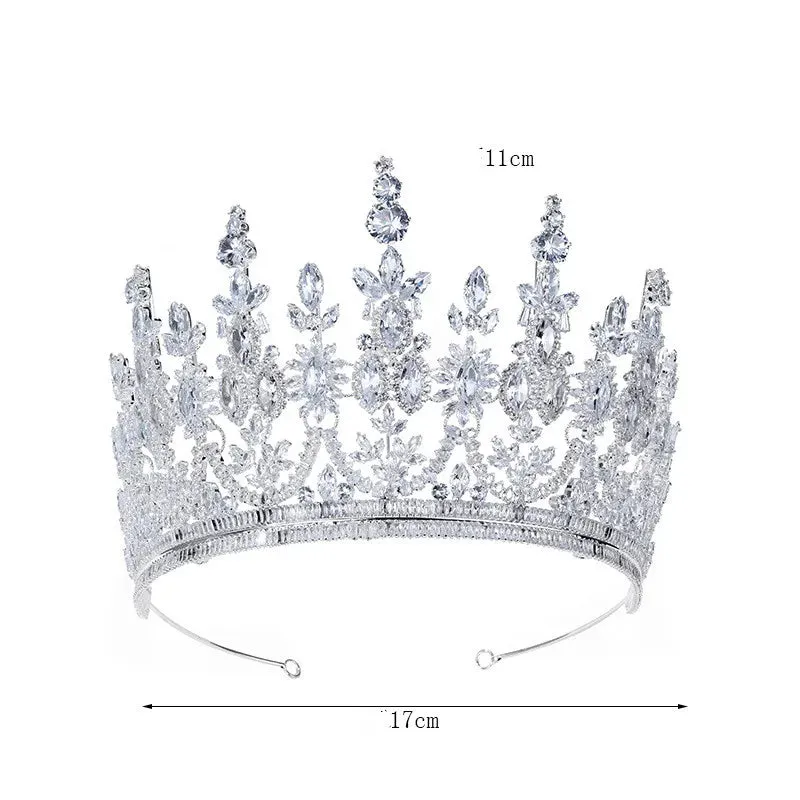 Luxury  Cubic Zirconia Crowns For Bride-Wedding Hair Accessories-Mis Quince Headpiece